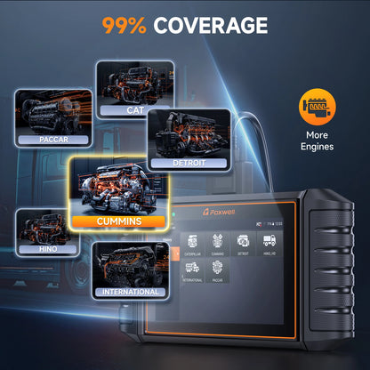 FOXWELL HD500 Truck Diagnostic Tool – 24V Diesel Scanner with DPF Regen, Injector Cutoff & Full-System Diagnostics