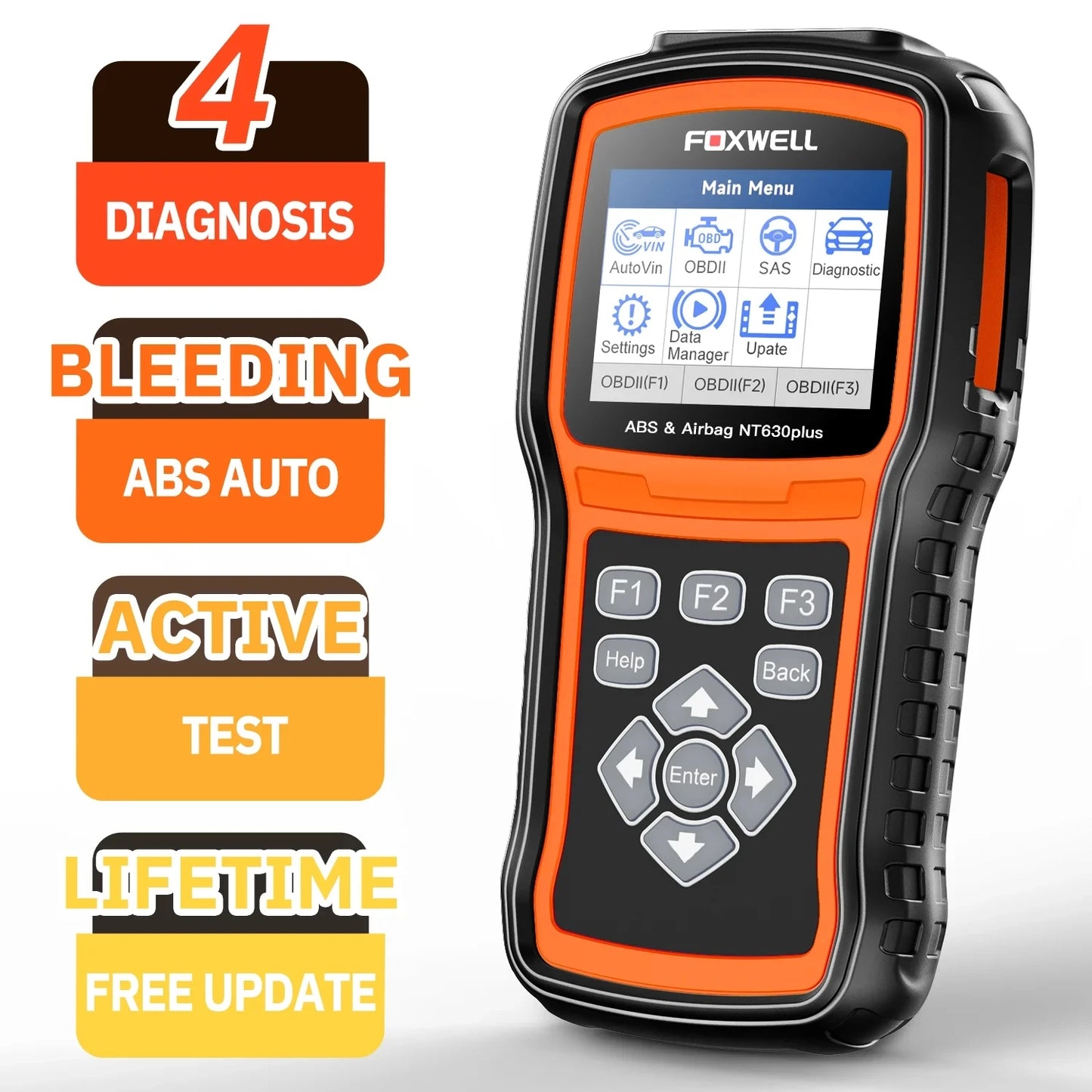 Foxwell NT630 Plus OBD2 Car Scanner ABS SRS EPB OIL SAS Calibration Engine Check Code Reader OBD 2 Auto Car Diagnostic Tools