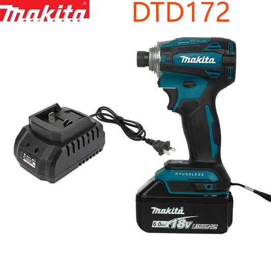 Makita DTD172 18V Cordless Impact Driver – Brushless Motor, 180Nm Torque, T-Mode for Wood & Bolts