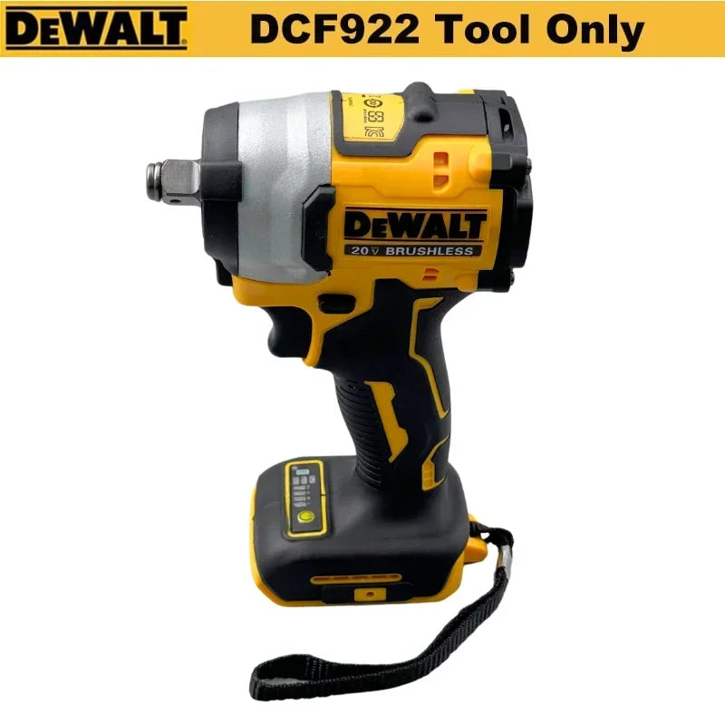 DEWALT DCF922 Cordless Impact Wrench – 1/2'' Rechargeable 20V Power Tool with 205Nm Reverse Torque - TOOL ONLY