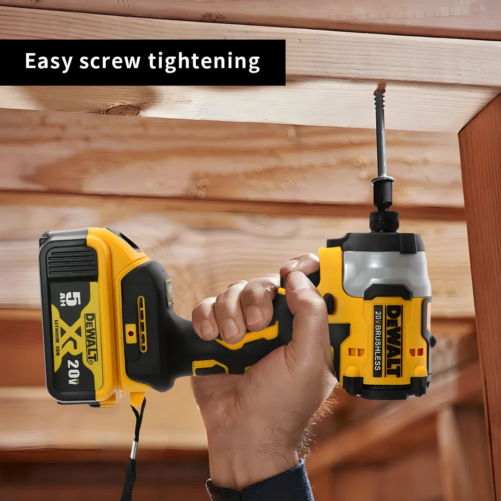 DEWALT DCF850 Cordless Impact Screwdriver – 20V Brushless Electric Drill, 205Nm Torque, Rechargeable & Portable - Tool Only