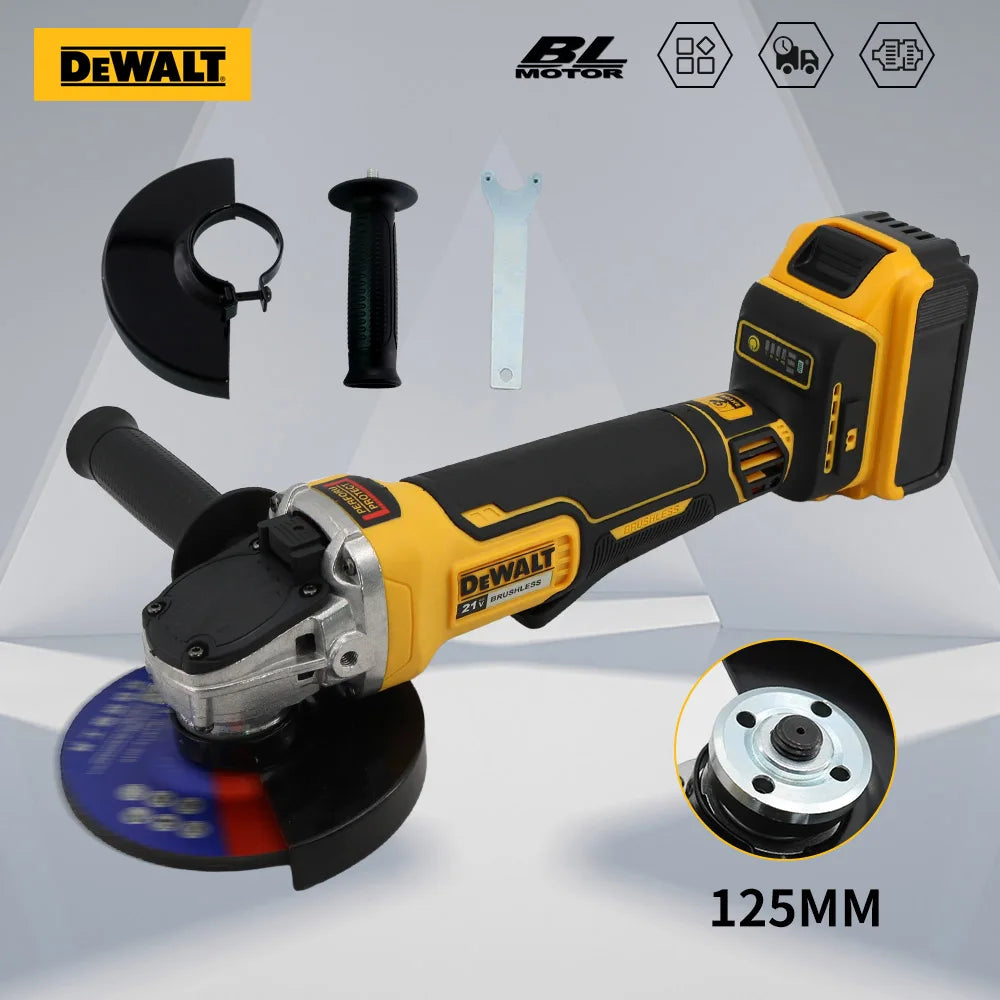 DEWALT DCG406 20V Brushless Angle Grinder – 100/125mm Metal Cutting Tool, Maglev Technology (No Battery)