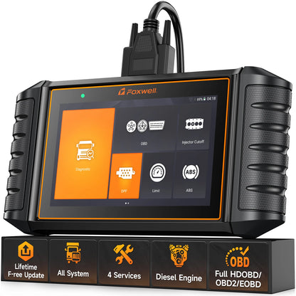 FOXWELL HD500 Truck Diagnostic Tool – 24V Diesel Scanner with DPF Regen, Injector Cutoff & Full-System Diagnostics