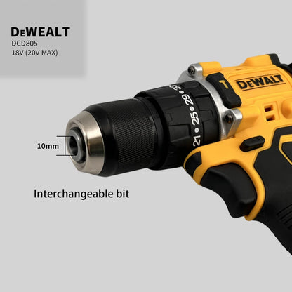 DEWALT DCD805 20V Brushless Cordless Impact Drill – 1/2'' Rechargeable, Variable Speed Power Tool