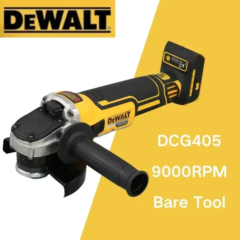 DEWALT DCG405 18V Brushless Angle Grinder – 125mm Flat Head Cutting Tool (Bare Machine)