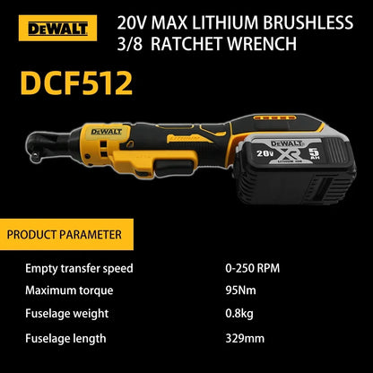 DEWALT DCF512 Ratchet Right Angle Wrench Variable Speed Brushless Power Wrench LED light Cordless 20V Battery Power Tools