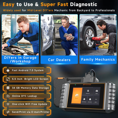 FOXWELL NT716 OBD2 Automotive Scanner ABS SRS Transmission Engine Diagnostic Code Reader EPB OIL SAS OBD2 Auto Scan Car Tool