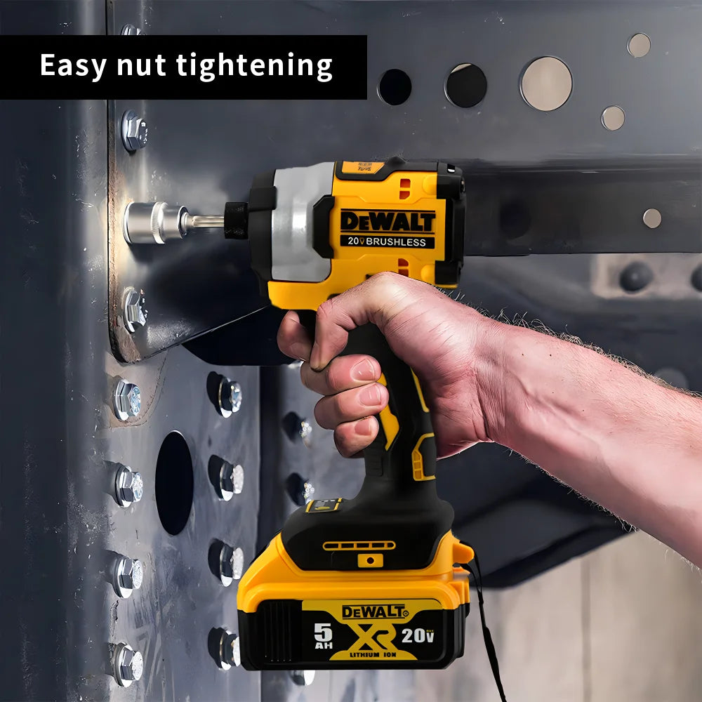 DEWALT DCF850 Cordless Impact Screwdriver – 20V Brushless Electric Drill, 205Nm Torque, Rechargeable & Portable - Tool Only