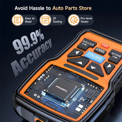 FOXWELL BT301 Car Battery Tester – Digital Analyzer for Battery Load, Cranking, Charging System & Alternator Test