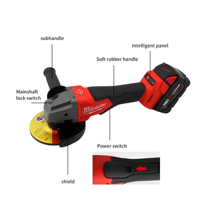 Milwaukee 18V Brushless Angle Grinder – 100/125mm Cordless High-Power Cutting & Polishing Tool