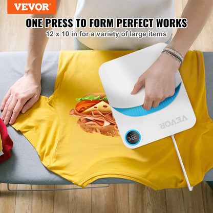 VEVOR Portable Heat Press Machine – 9x9/12x10in Sublimation Transfer for DIY T-Shirts, Bags & HTV Vinyl