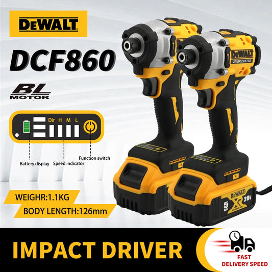 DEWALT DCF860 20V Cordless Compact Drill/Driver – Brushless, Rechargeable Electric Screwdriver (Upgraded DCF850)