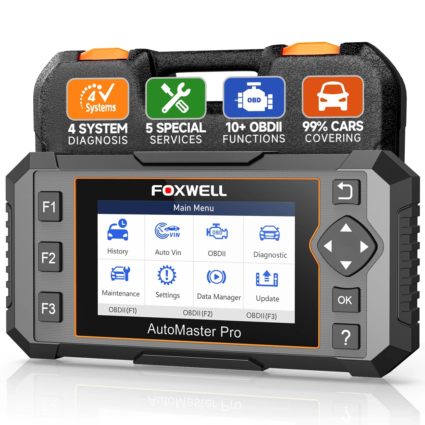 FOXWELL NT614 Elite OBD2 Scanner – Diagnostic Tool for ABS, SRS, Transmission & Engine with 5 Reset Services