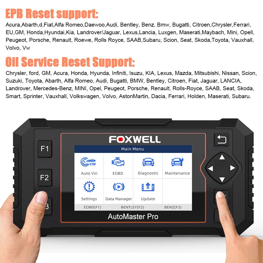 FOXWELL NT614 Elite OBD2 Scanner – Diagnostic Tool for ABS, SRS, Transmission & Engine with 5 Reset Services