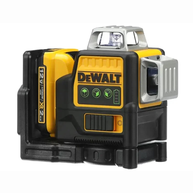 DEWALT DW089LG 12V Laser Level – 360° 3-Sided Green Beam with 12 Lines for Indoor & Outdoor Use