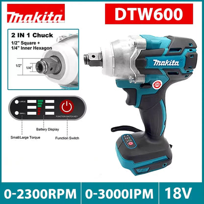 Makita DTW600 Brushless Electric Screwdriver – Rechargeable Drill Driver Compatible with 18V Makita Battery