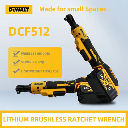 DEWALT DCF512 Ratchet Right Angle Wrench Variable Speed Brushless Power Wrench LED light Cordless 20V Battery Power Tools